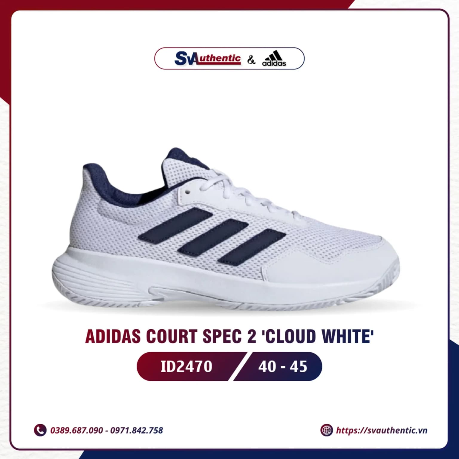 Giày Tennis Pickleball Adidas Barricade 13 Chính Hãng (ID2470)