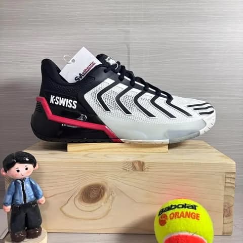 Giày Tennis Pickleball Nam K-Swiss Utrashot 4 White/Black/Red (4437-140)