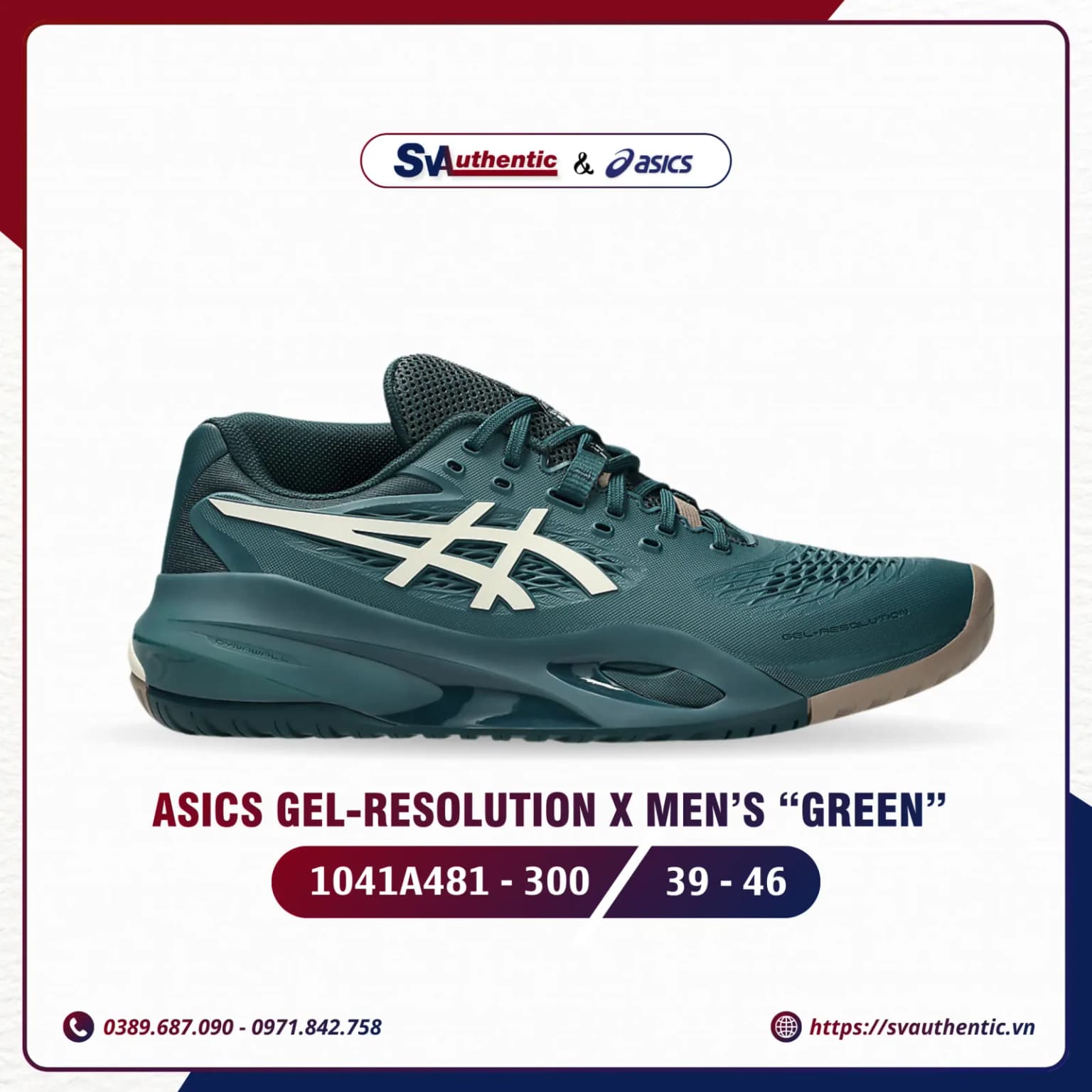 Giày Tennis Pickleball Asics Gel Resolution X 1041A481 – 300